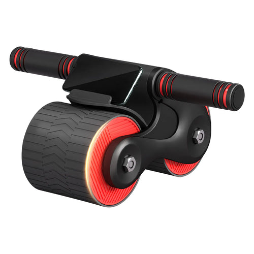 Auto-Rebound Ab Roller Wheel - Core Trainer with Knee Pad & Phone Holder