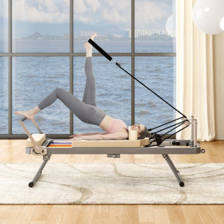 Foldable Pilates Reformer - Home Reformer Machine, Up to 330 lbs
