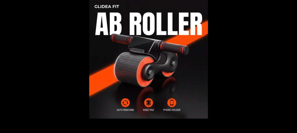 Auto-Rebound Ab Roller Wheel - Core Trainer with Knee Pad & Phone Holder