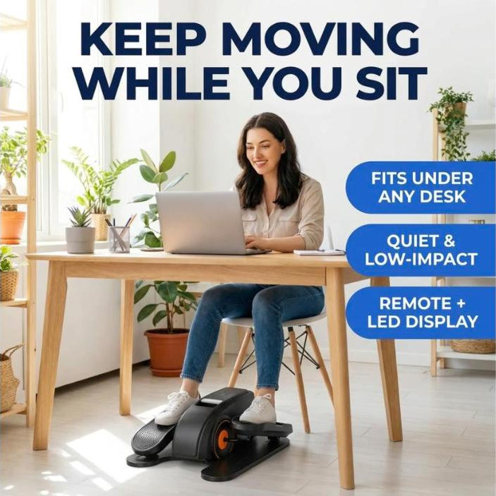 Under-Desk Elliptical - Quiet Seated Pedal Machine with Remote
