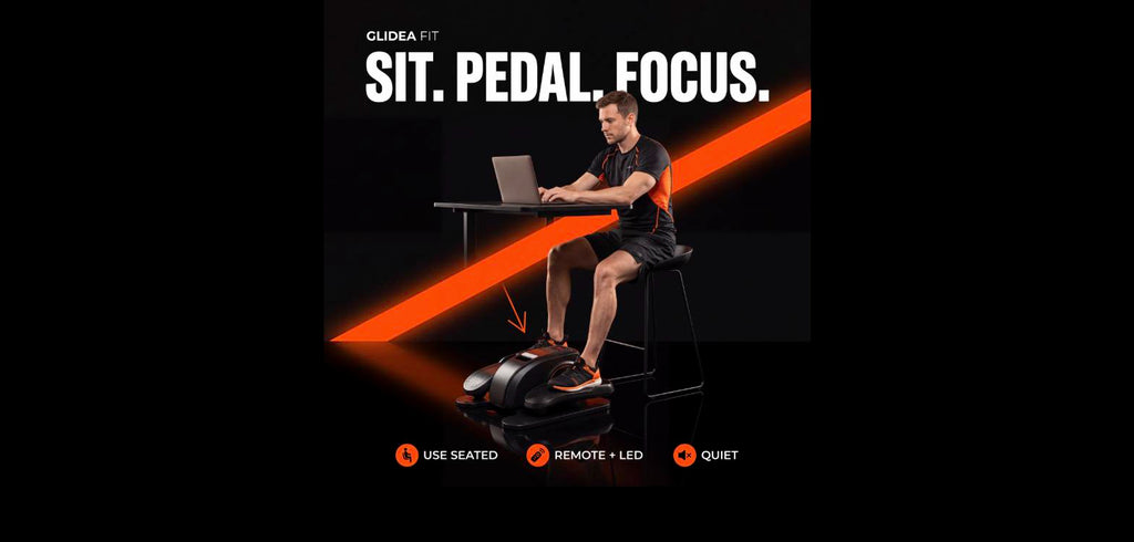 Under-Desk Elliptical - Quiet Seated Pedal Machine with Remote