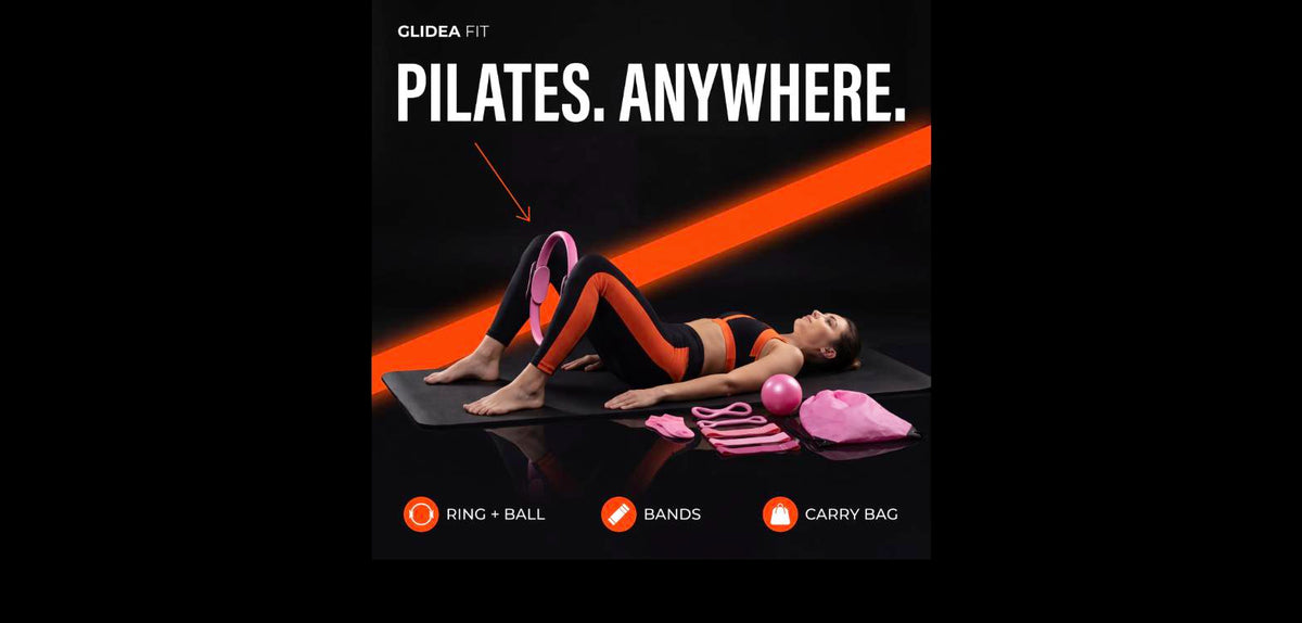 14-Piece Pilates Kit - Ring, Ball, Resistance Bands & Carry Bag