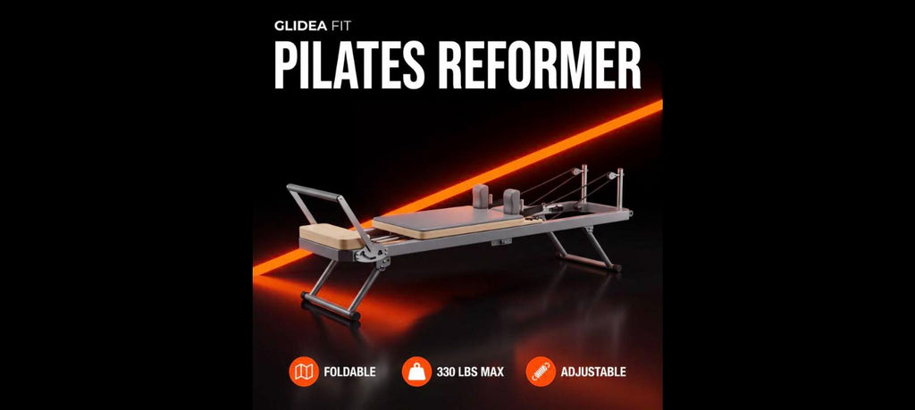 Foldable Pilates Reformer - Home Reformer Machine, Up to 330 lbs