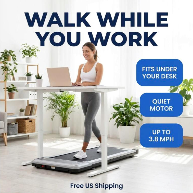 Compact Walking Pad - Under-Desk Treadmill, Quiet & Portable